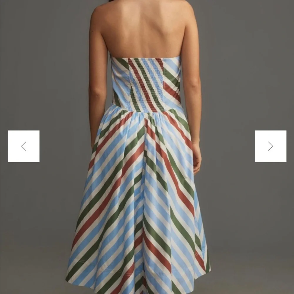Anthropologie Blue, Green, and Red Striped Dress - Picture 3 of 8